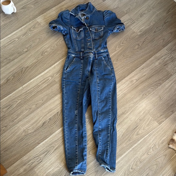 Retrofete Denim Blue Women's Jumpsuit - Picture 1 of 3